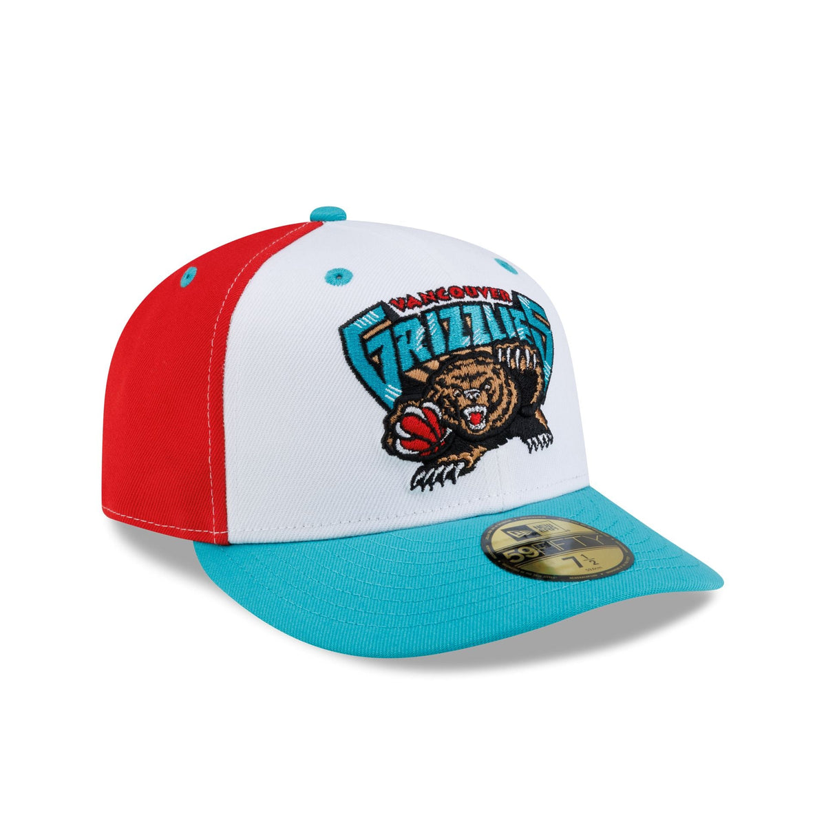Vancouver Grizzlies Hardwood Classics 90s White 59FIFTY Fitted Hat