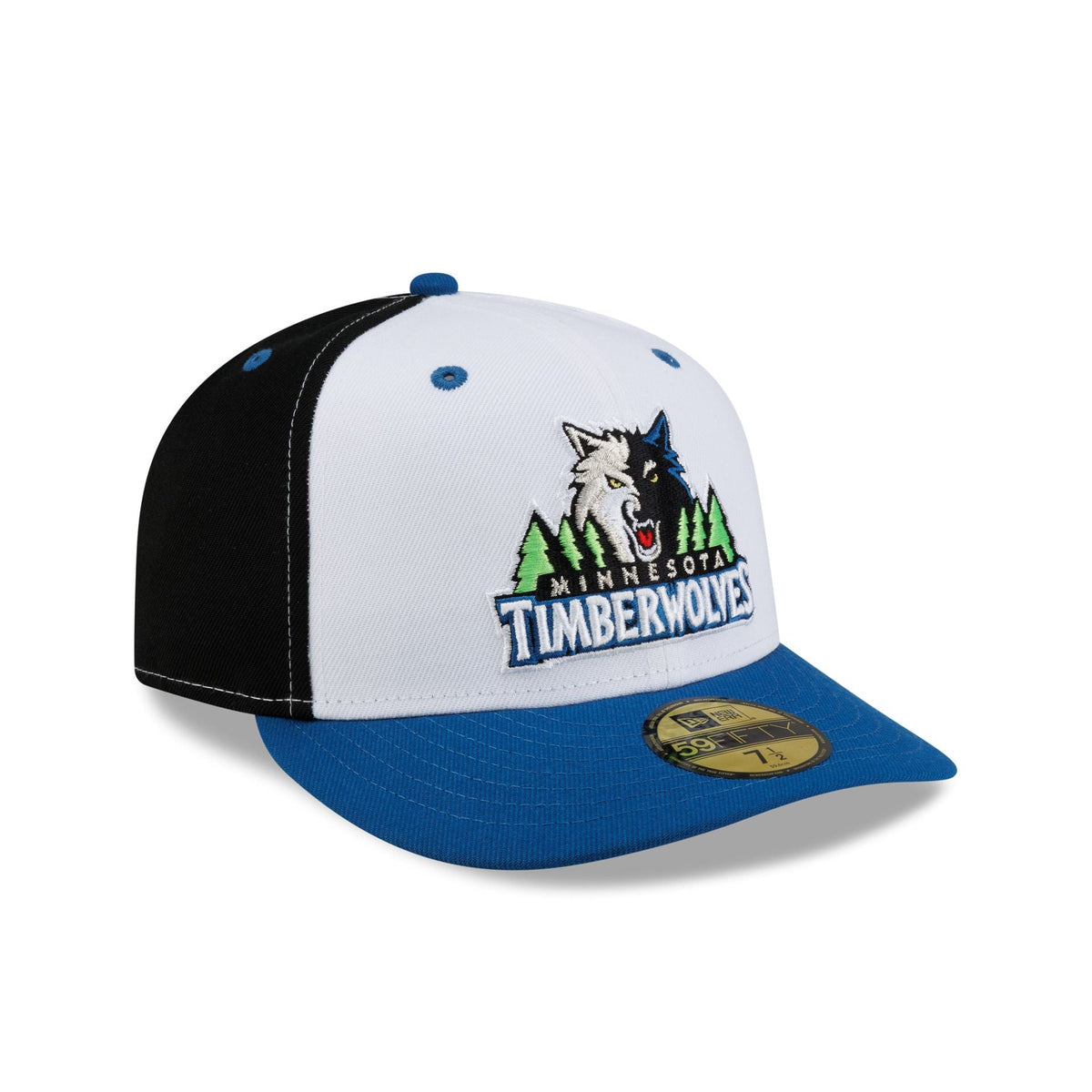 Minnesota Timberwolves Hardwood Classics 90s White 59FIFTY Fitted Hat