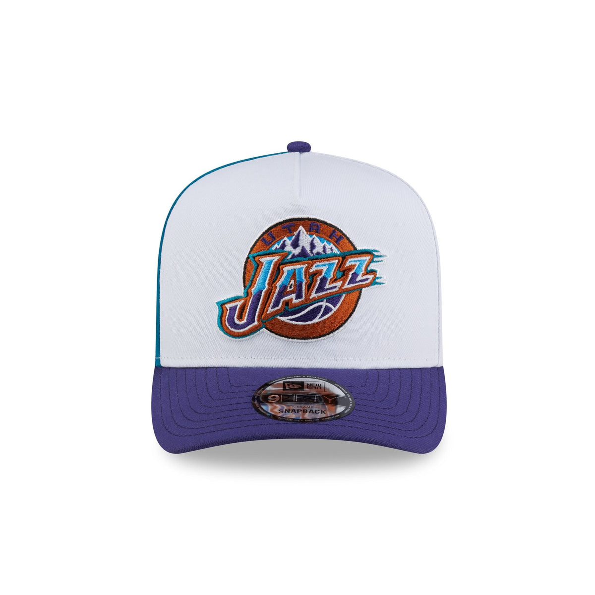 Utah Jazz Hardwood Classics 90s Panel 9FIFTY A-Frame Snapback Hat