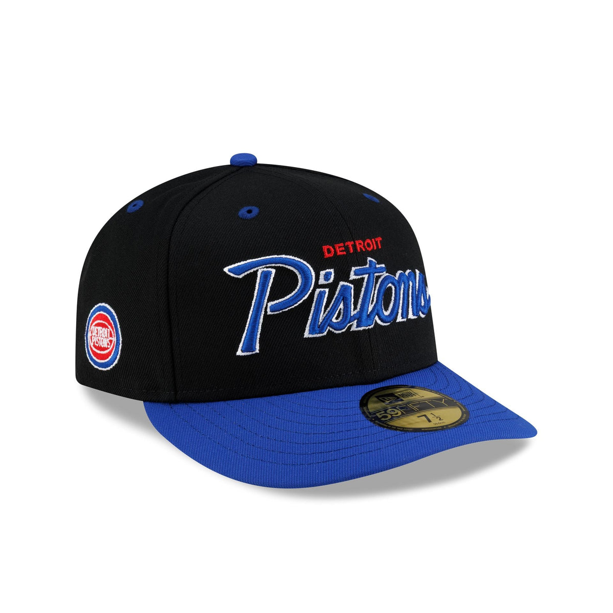 Detroit Pistons Hardwood Classics 90s Script 59FIFTY Fitted Hat