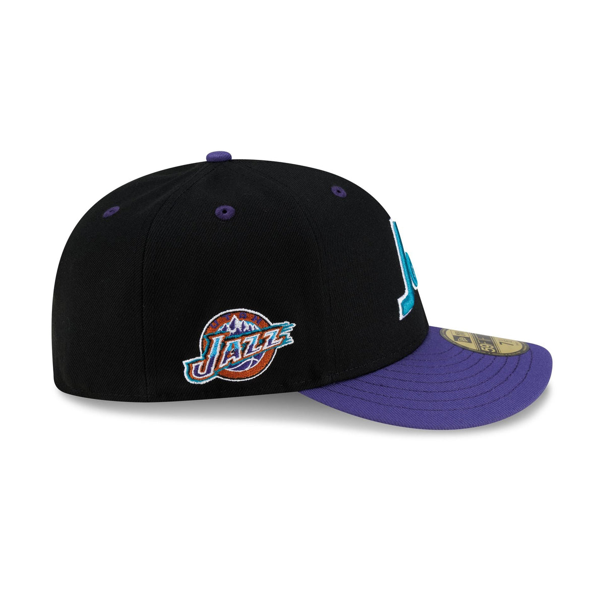 Utah Jazz Hardwood Classics 90s Script 59FIFTY Fitted Hat