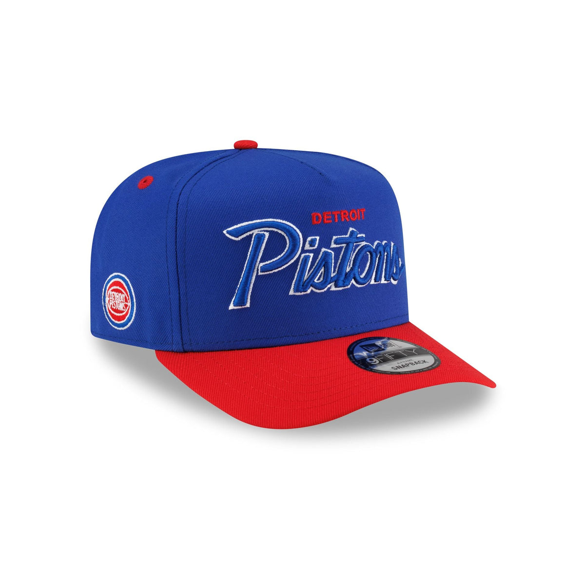 Detroit Pistons Hardwood Classics 90s Script 9FIFTY A-Frame Snapback Hat