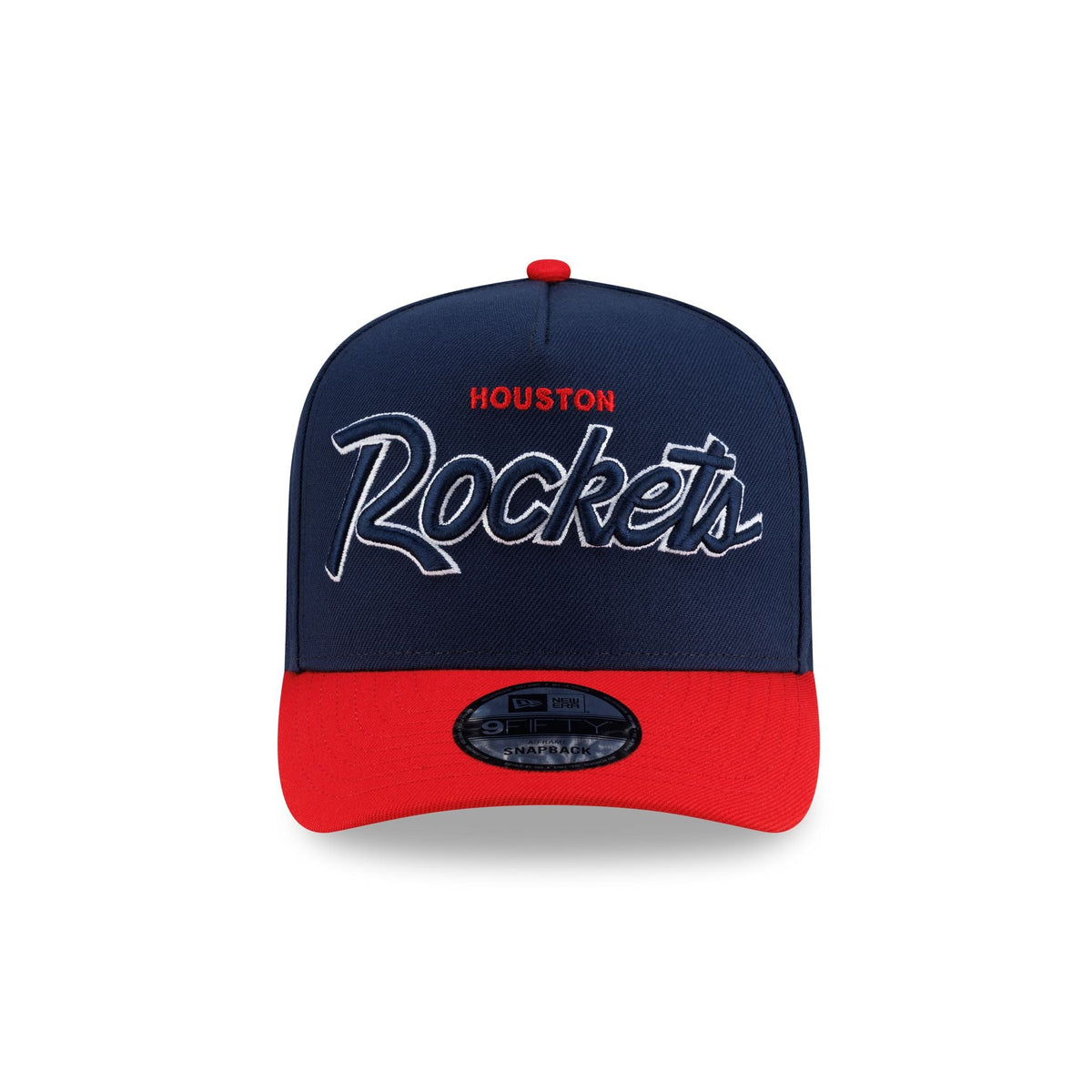 Houston Rockets Hardwood Classics 90s Script 9FIFTY A-Frame Snapback Hat