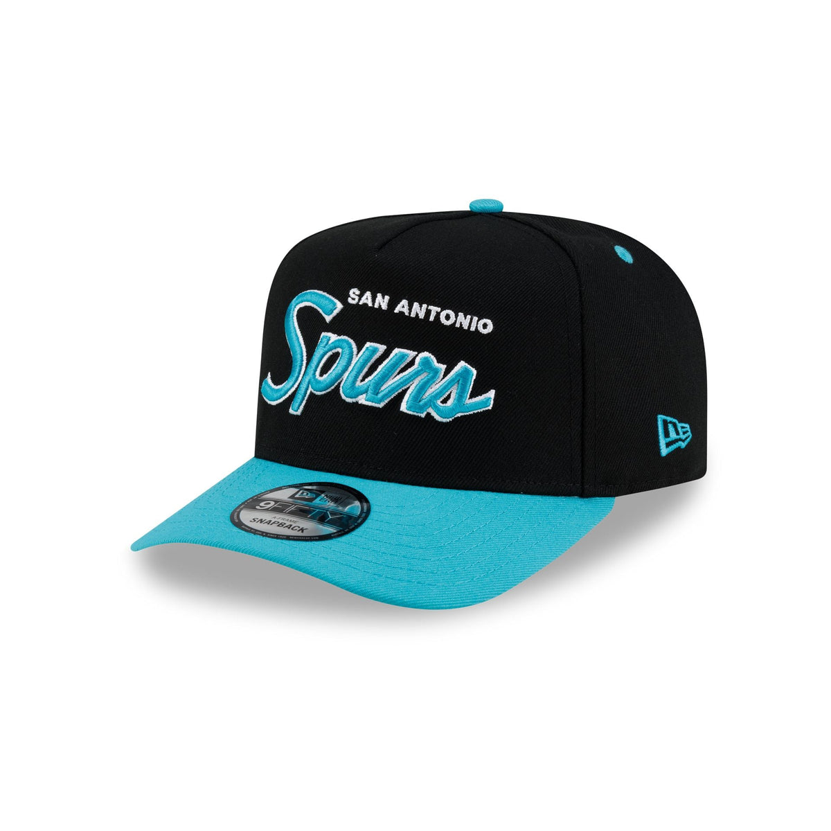 San Antonio Spurs Hardwood Classics 90s Script 9FIFTY A-Frame Snapback Hat