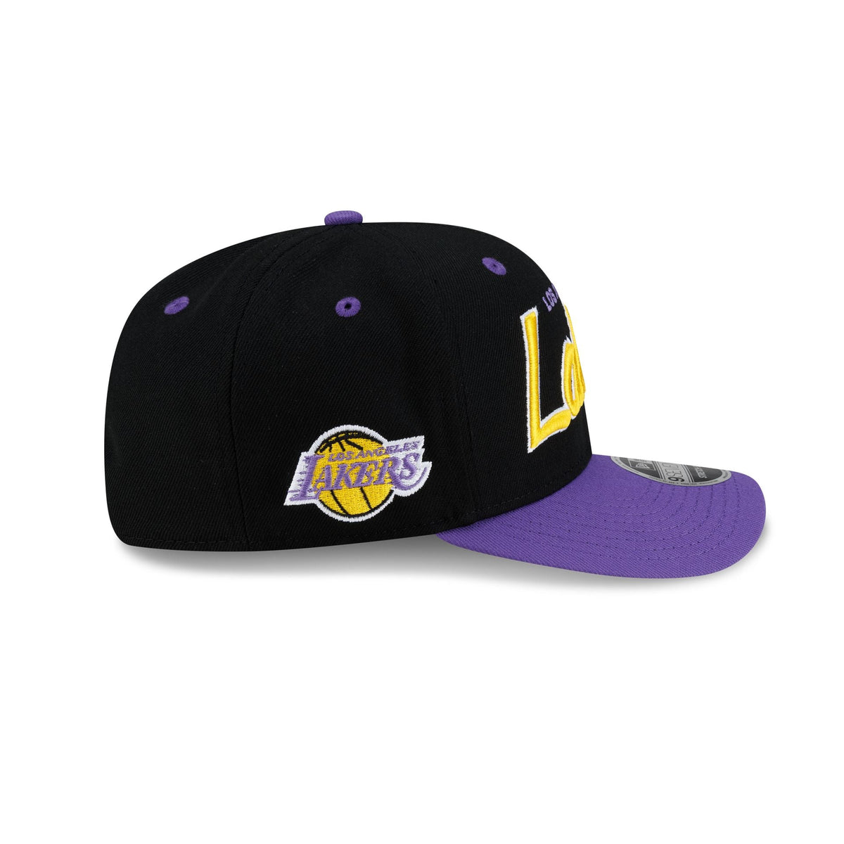 Los Angeles Lakers Hardwood Classics 90s Script 9SEVENTY Stretch-Snap Hat