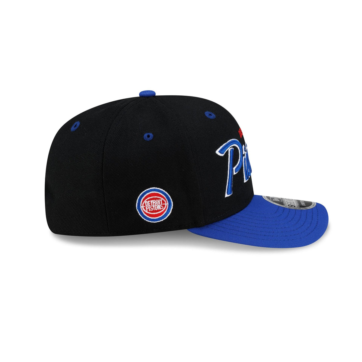 Detroit Pistons Hardwood Classics 90s Script 9SEVENTY Stretch-Snap Hat