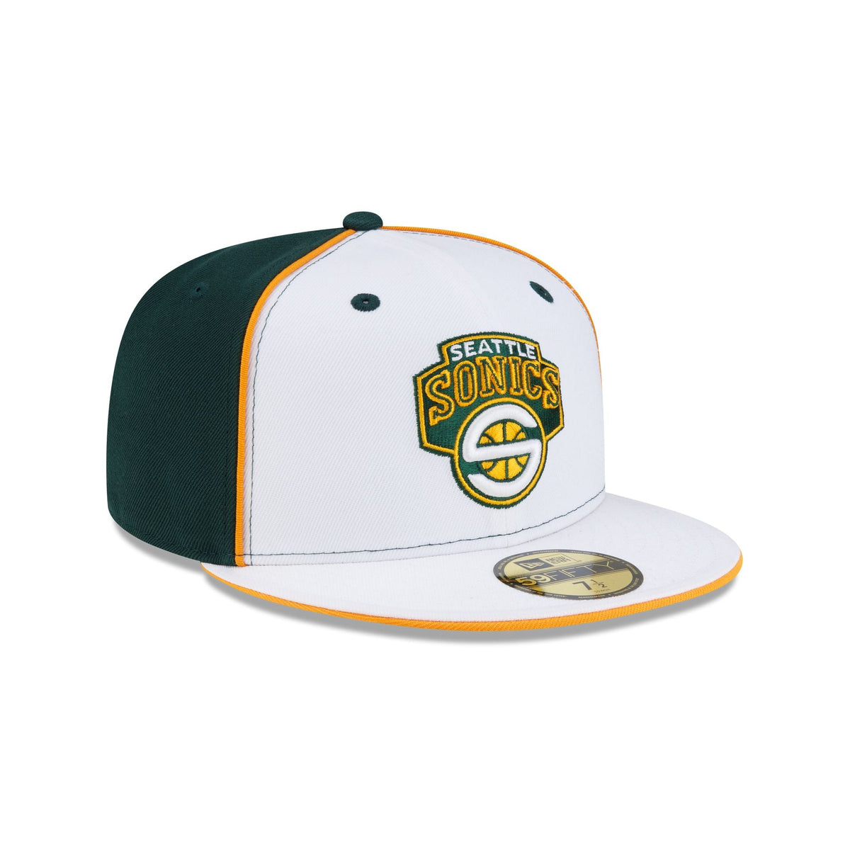 Seattle SuperSonics Hardwood Classics 2000s Optic White Flip 59FIFTY Fitted Hat