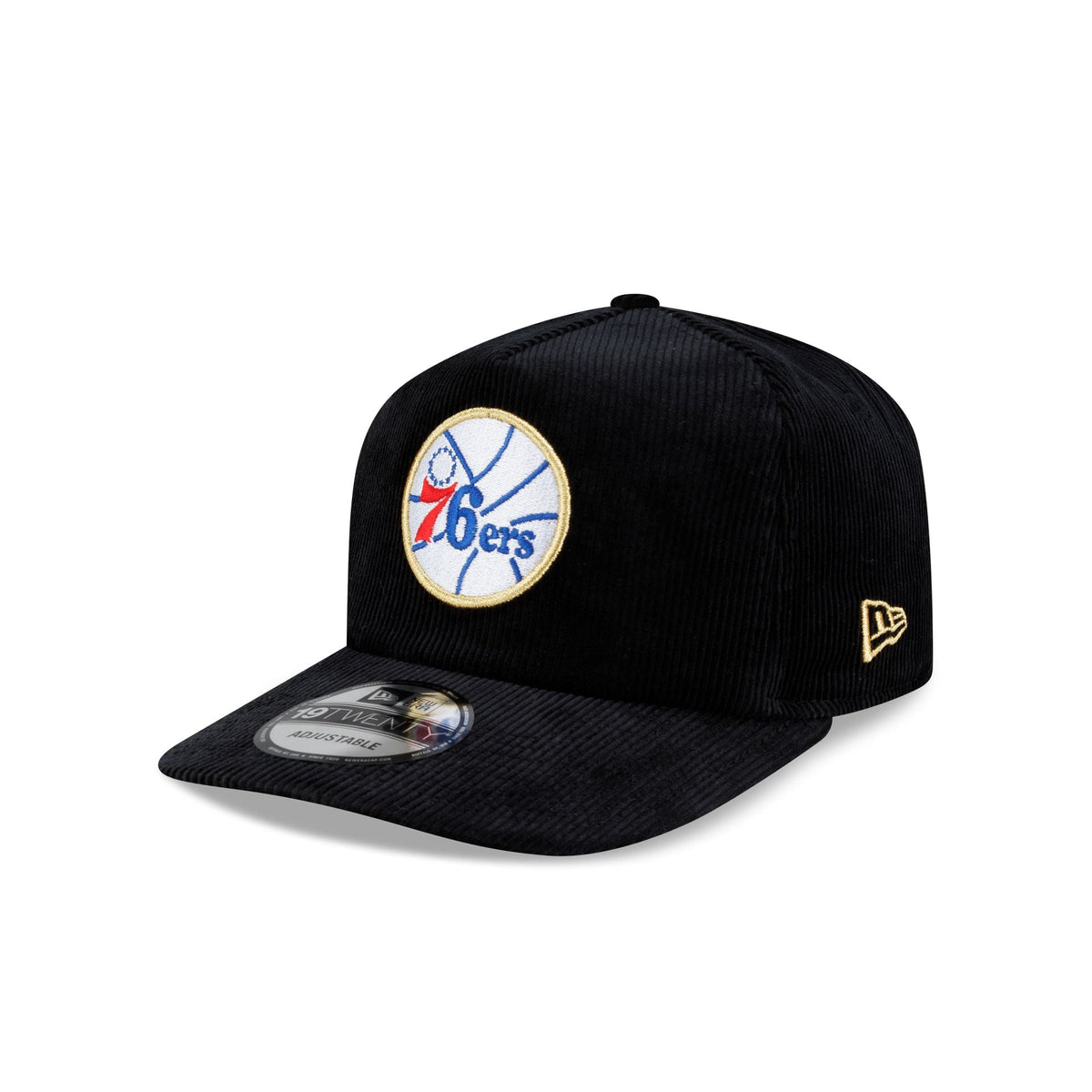 Philadelphia 76ers 1983 Finals Black & Gold Corduroy 19TWENTY Adjustable Hat