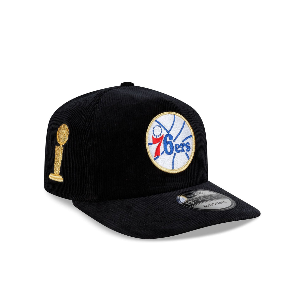 Philadelphia 76ers 1983 Finals Black & Gold Corduroy 19TWENTY Adjustable Hat