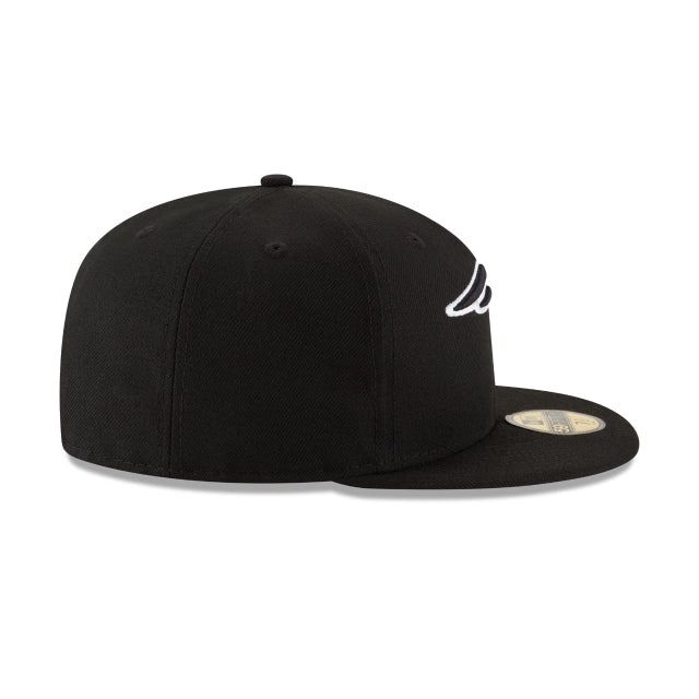 New England Patriots Black & White 59FIFTY Fitted Hat