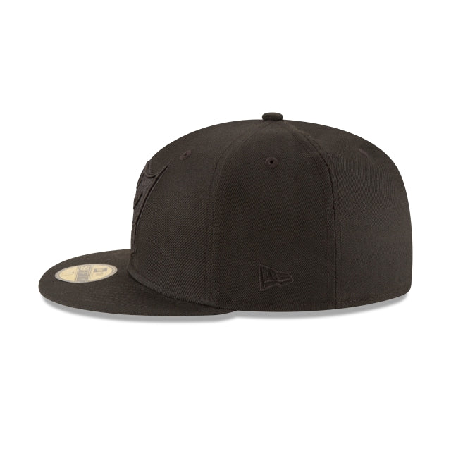 Tampa Bay Buccaneers Black On Black 59FIFTY Fitted Hat
